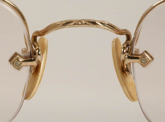 Numont Rim Optometrist Attic - AO GOLD NUMONT HALF-RIM SEMI-RIMLESS WIRE RIM ...